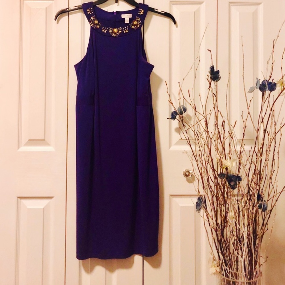 ✨HP✨A Pea in a Pod purple, halter, maternity dress